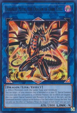 Image of Darkness Metal, the Dragon of Dark Steel [BLC1-EN044] Ultra Rare