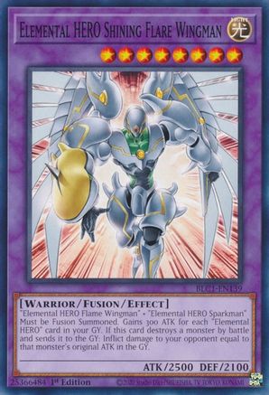 Image of Elemental HERO Shining Flare Wingman [BLC1-EN139] Common