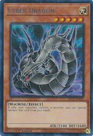 Image of Cyber Dragon (Alternate Art) (Silver) [BLC1-EN021] Ultra Rare