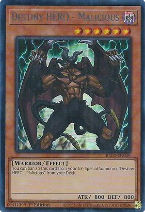 Image of Destiny HERO - Malicious (Silver) [BLC1-EN030] Ultra Rare