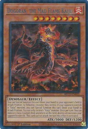 Image of Dogoran, the Mad Flame Kaiju (Silver) [BLC1-EN033] Ultra Rare