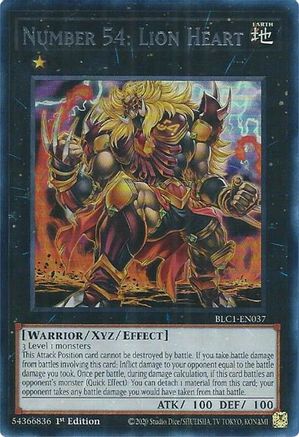 Image of Number 54: Lion Heart (Silver) [BLC1-EN037] Ultra Rare