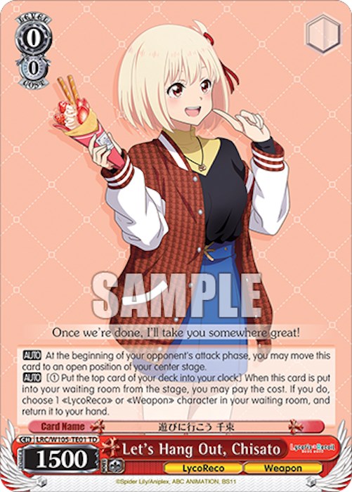 Image of Let's Hang Out, Chisato (LRC/W105-TE01 TD) [Lycoris Recoil]