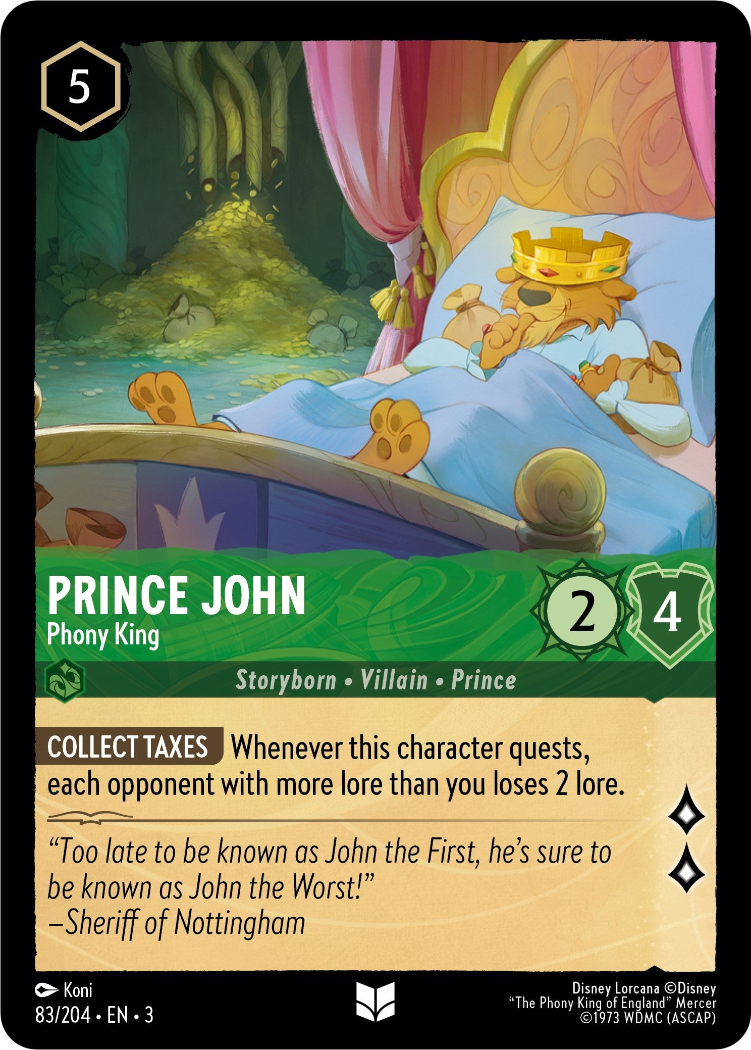 Image of Prince John - Phony King (83//204) [Into the Inklands]