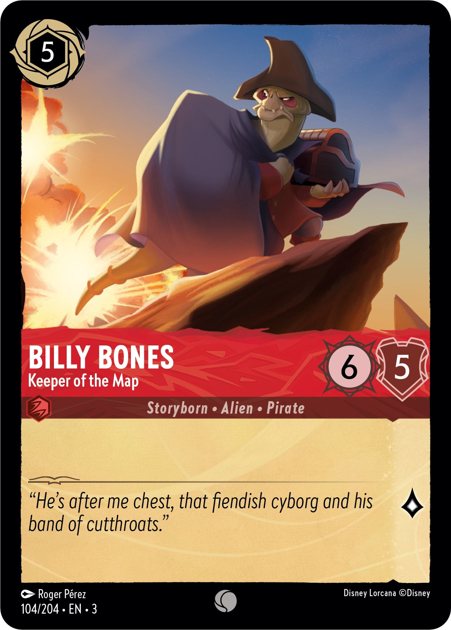 Image of Billy Bones - Keeper of the Map (104/204) [Into the Inklands]