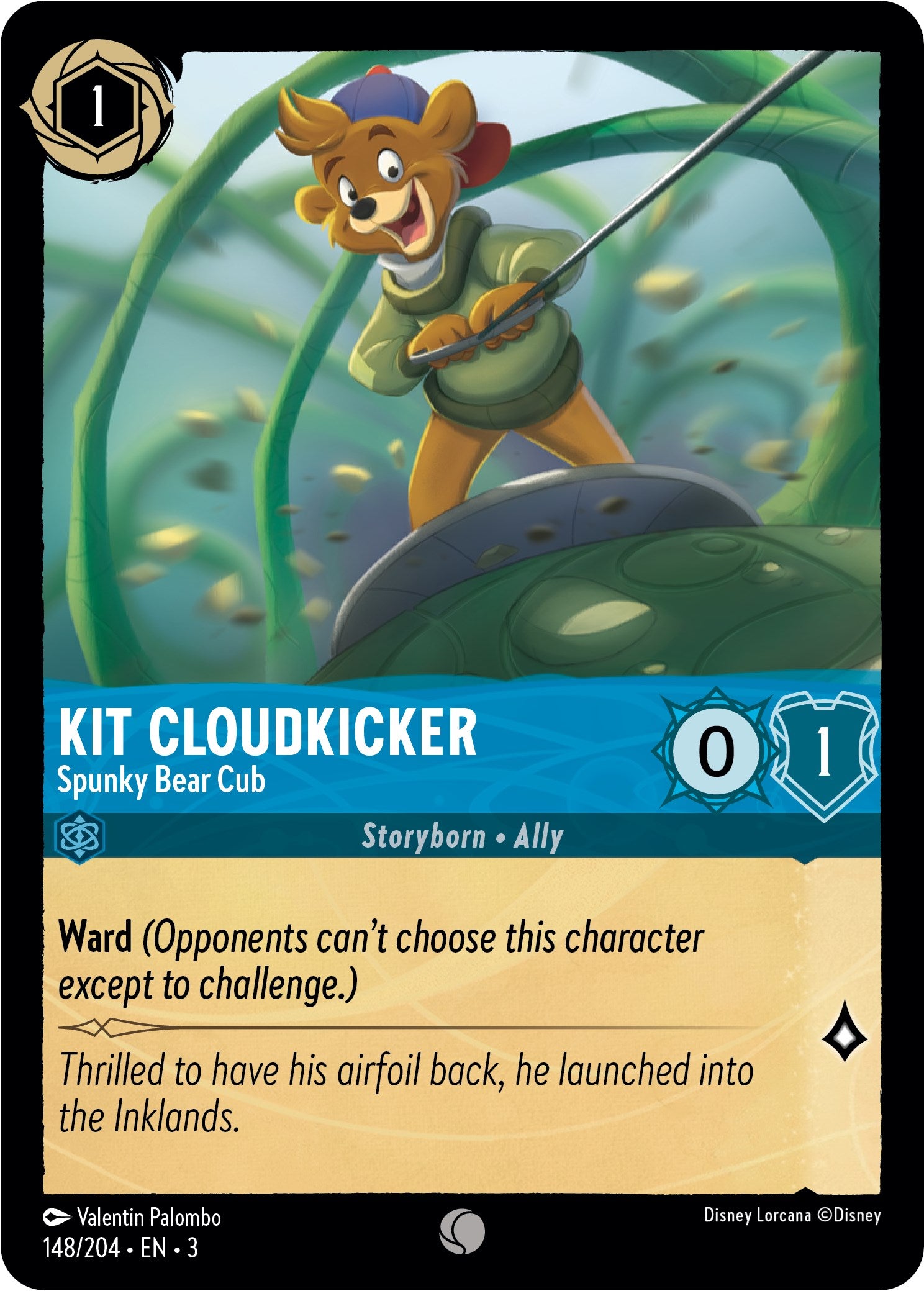 Image of Kit Cloudkicker - Spunky Bear Cub (148/204) [Into the Inklands]