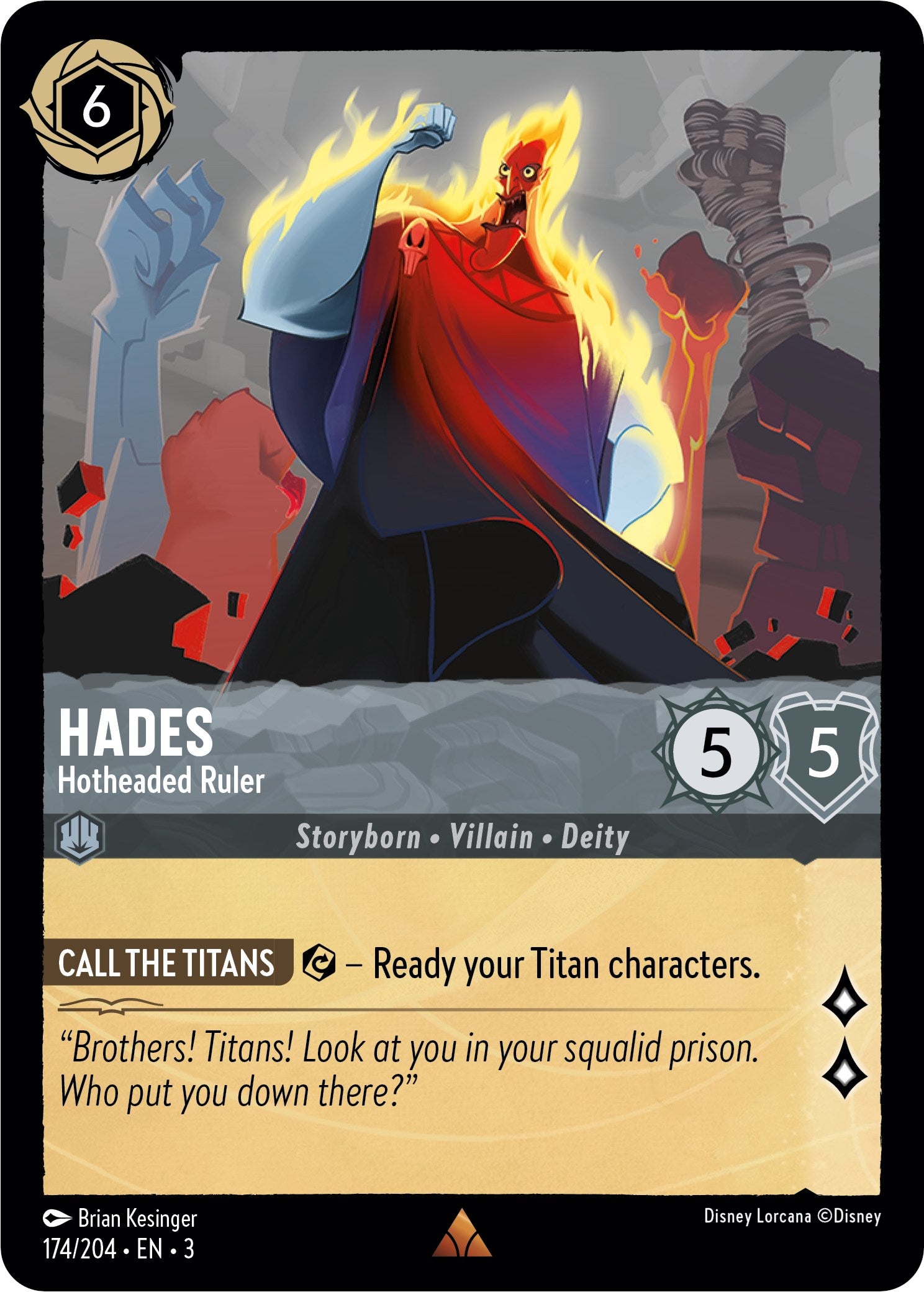 Image of Hades - Hotheaded Ruler (174/204) [Into the Inklands]