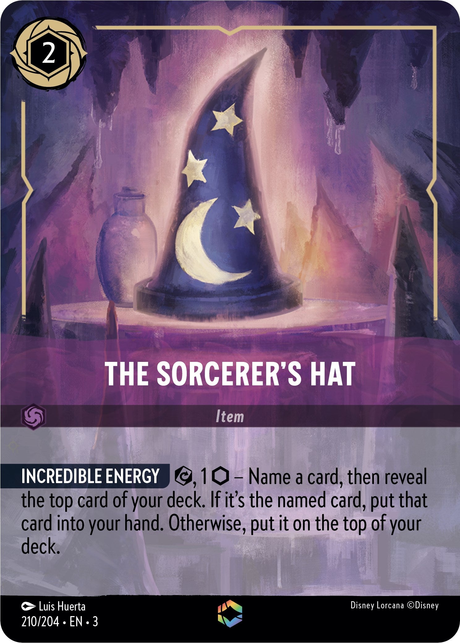 Image of The Sorcerer's Hat (Enchanted) (210/204) [Into the Inklands]