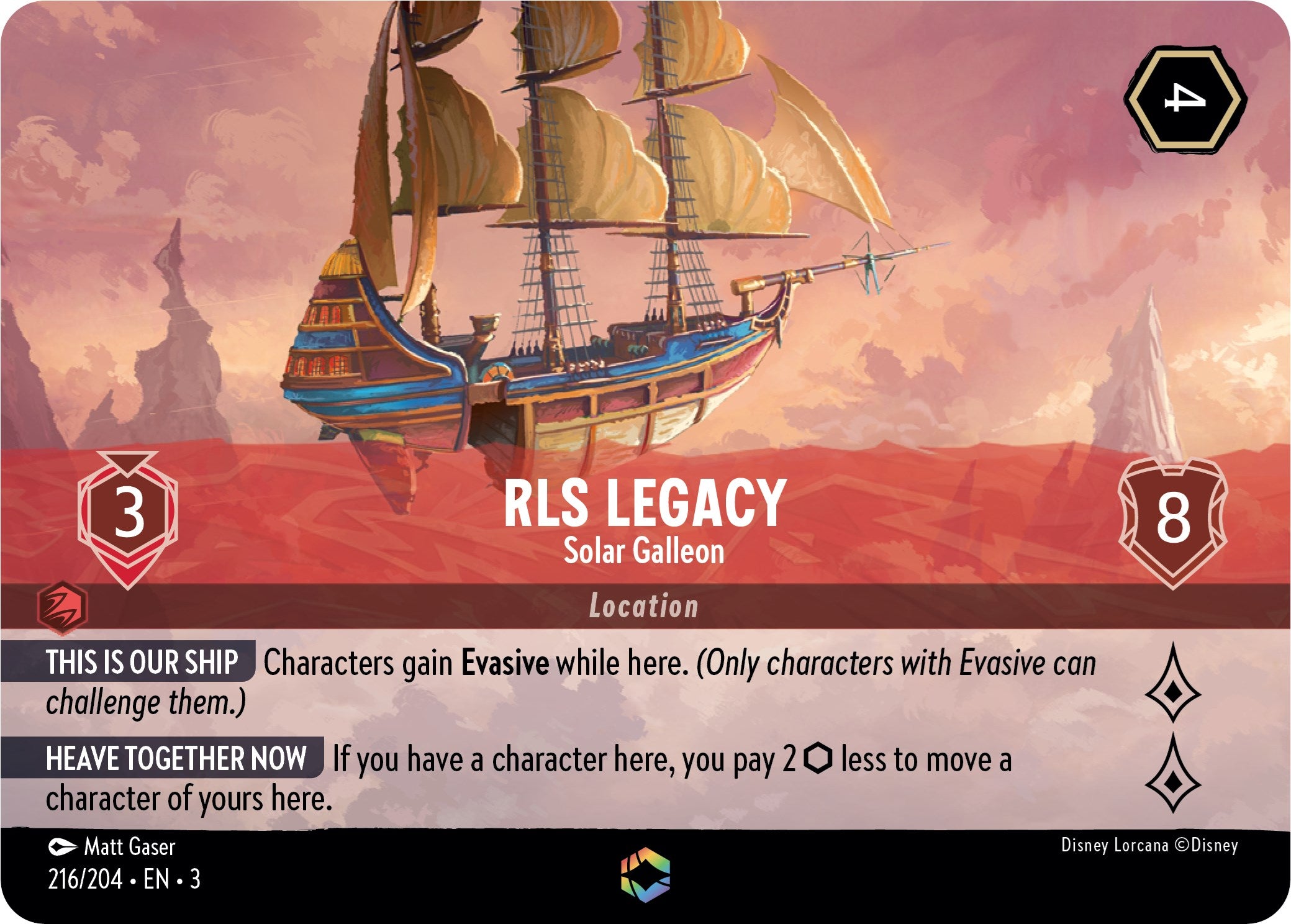 Image of RLS Legacy - Solar Galleon (Enchanted) (216/204) [Into the Inklands]