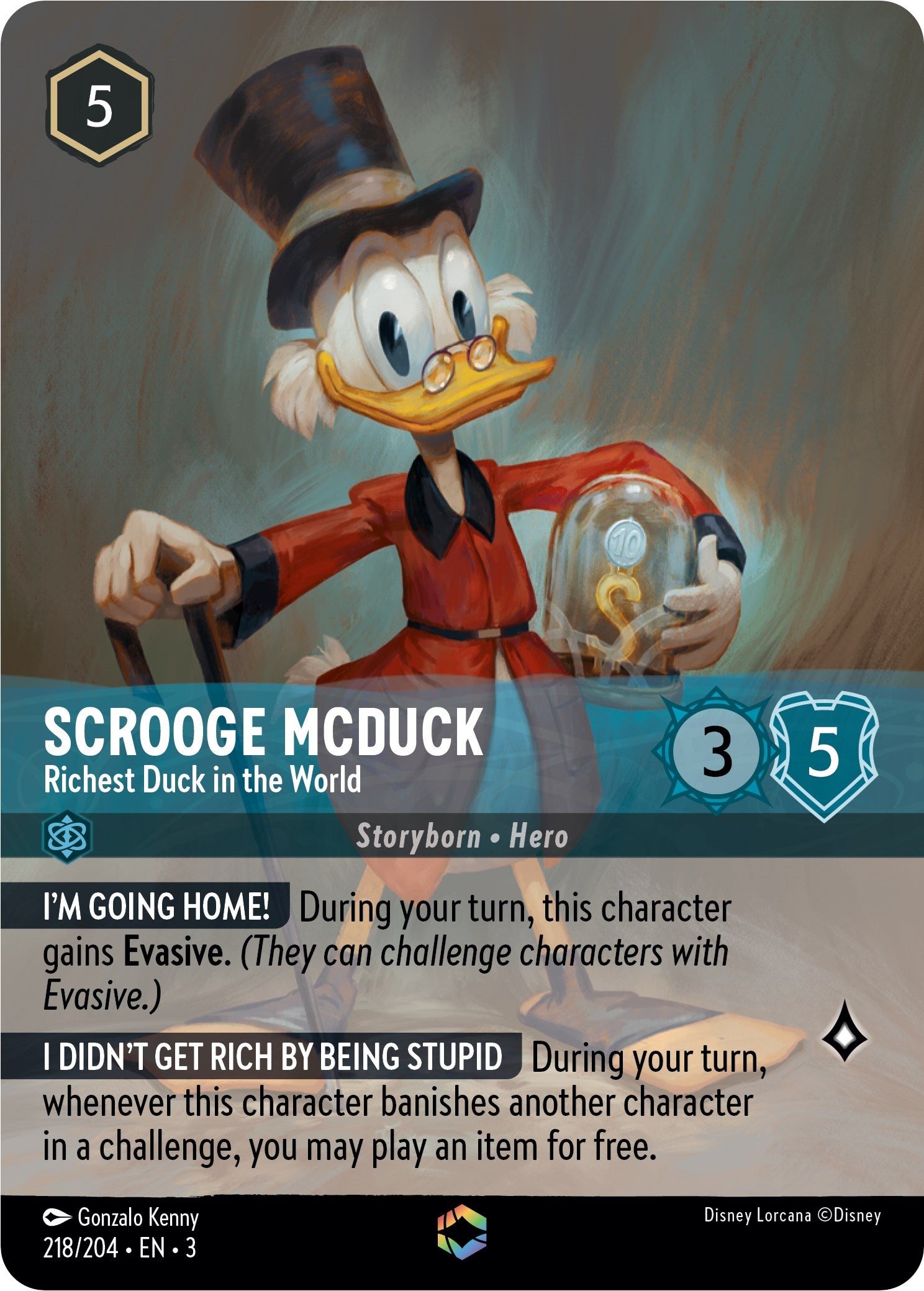 Image of Scrooge McDuck - Richest Duck in the World (Enchanted) (218/204) [Into the Inklands]