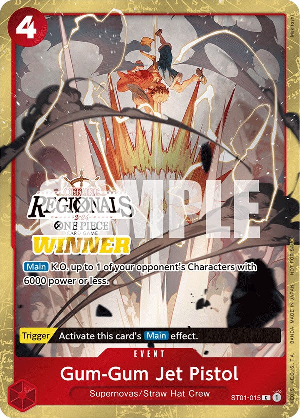 Image of Gum-Gum Jet Pistol (Offline Regional 2024) [Winner] [One Piece Promotion Cards]