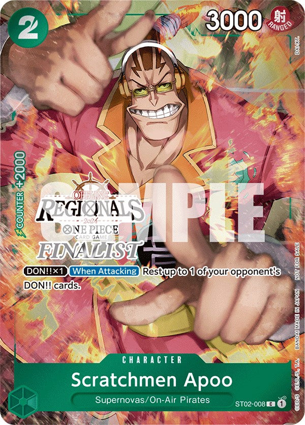 Image of Scratchmen Apoo (Offline Regional 2024) [Finalist] [One Piece Promotion Cards]