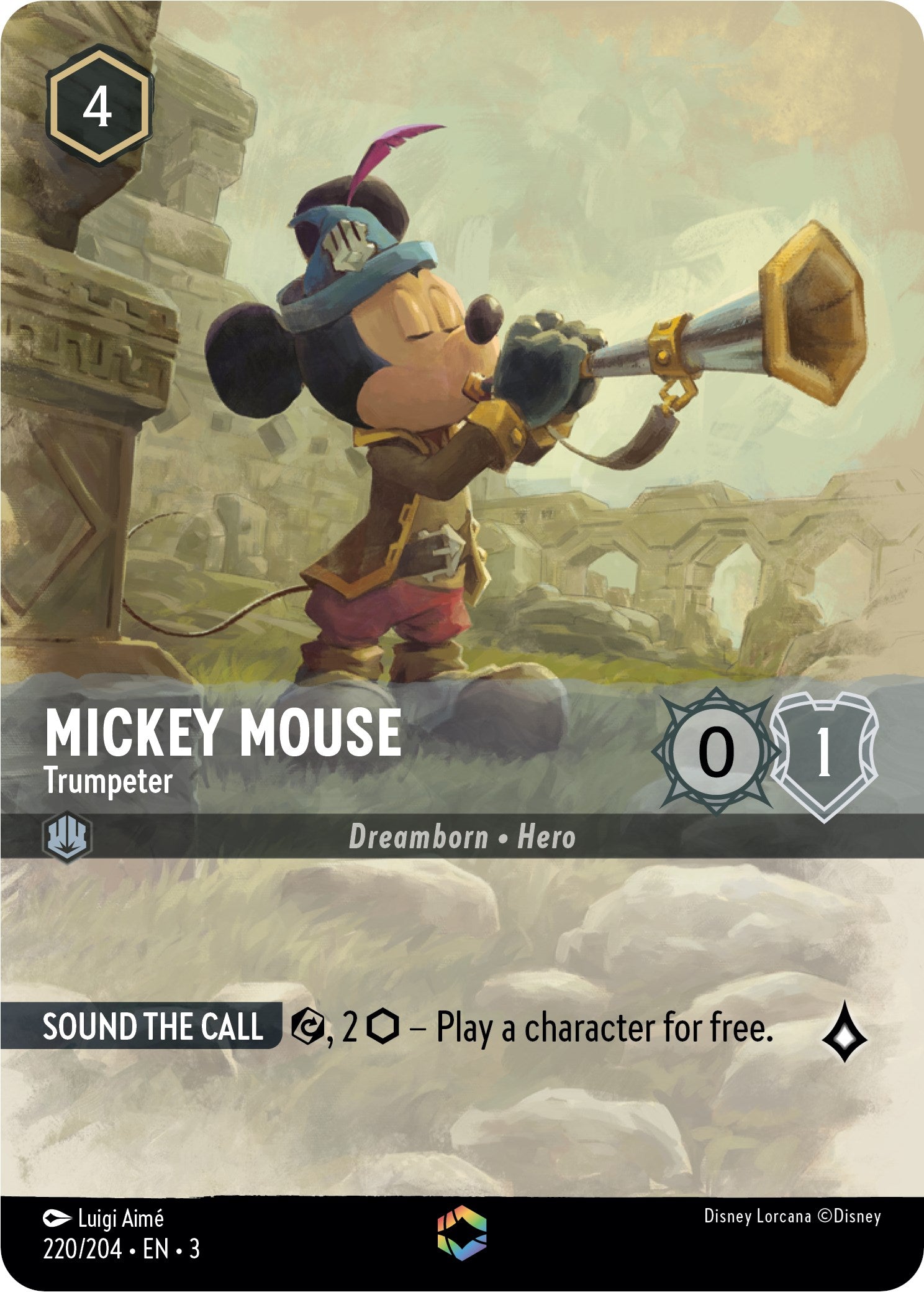 Image of Mickey Mouse -Trumpeter (Enchanted) (220/204) [Into the Inklands]