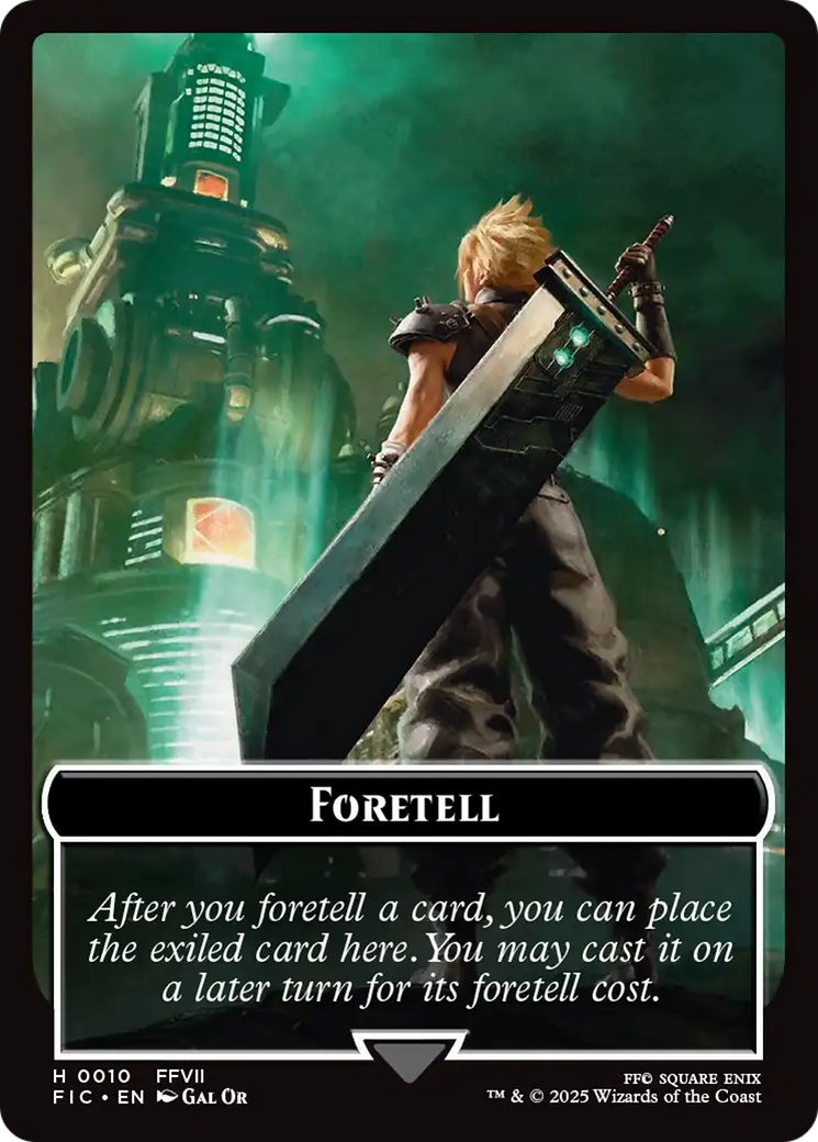 Image of Foretell // Treasure Double-Sided Token (Surge Foil) [FINAL FANTASY Commander Tokens]