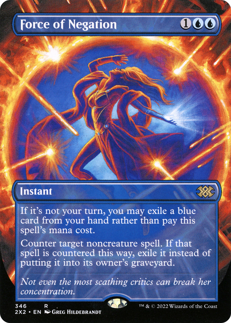 Image of Force of Negation (Borderless Alternate Art) [Double Masters 2022]