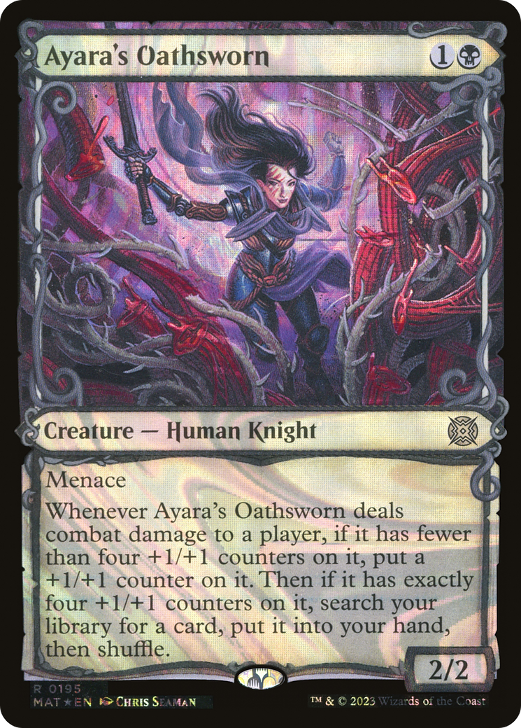 Image of Ayara's Oathsworn (Showcase Halo Foil) [March of the Machine: The Aftermath]
