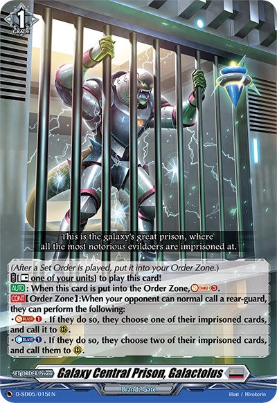 Image of Galaxy Central Prison, Galactolus (D-SD05/015EN) [Tomari Seto: Aurora Valkyrie]