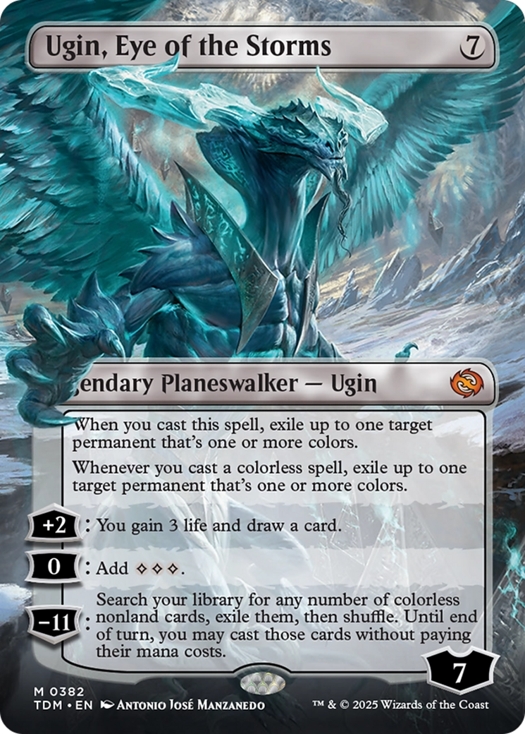 Image of Ugin, Eye of the Storms (Borderless) [Tarkir: Dragonstorm]
