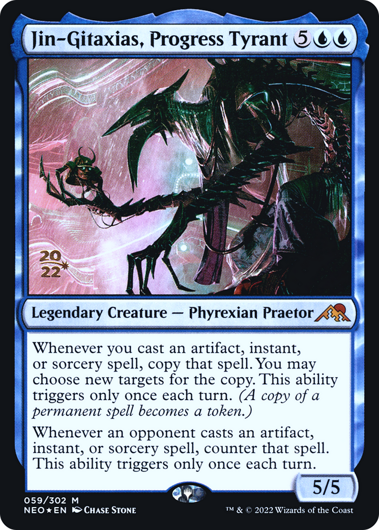 Image of Jin-Gitaxias, Progress Tyrant [Kamigawa: Neon Dynasty Prerelease Promos]