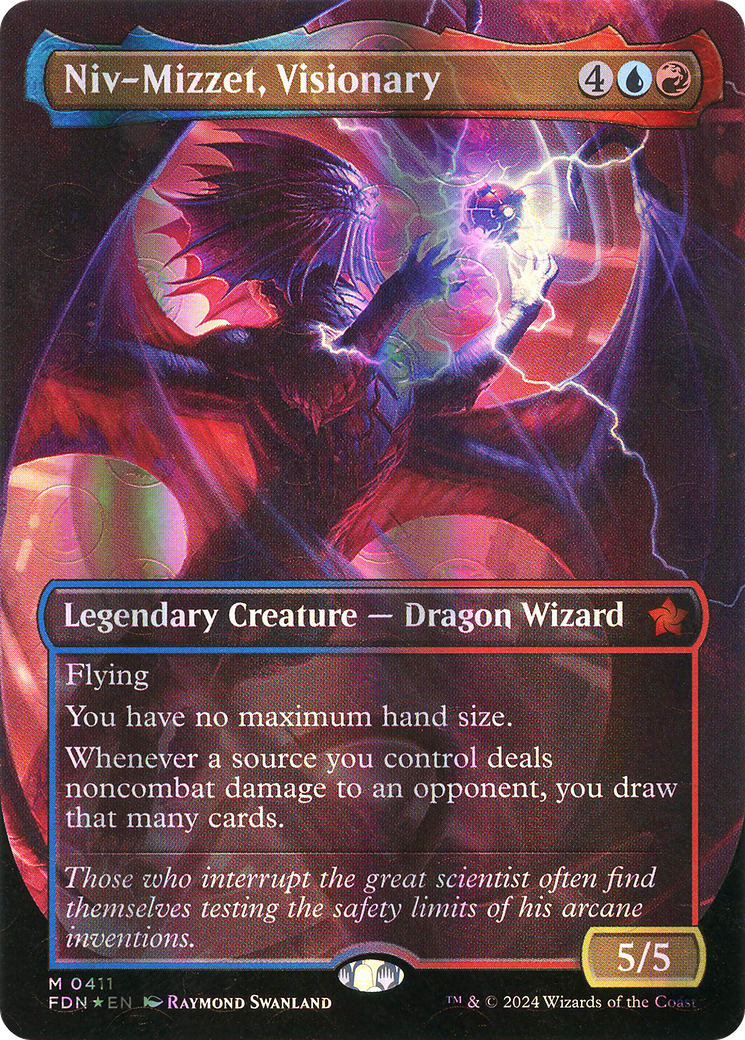 Image of Niv-Mizzet, Visionary (Borderless) (Mana Foil) [Foundations]