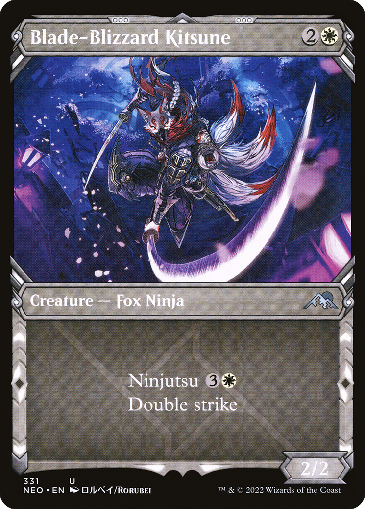 Image of Blade-Blizzard Kitsune (Showcase Ninja) [Kamigawa: Neon Dynasty]