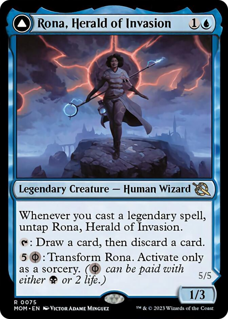 Image of Rona, Herald of Invasion // Rona, Tolarian Obliterator [March of the Machine]