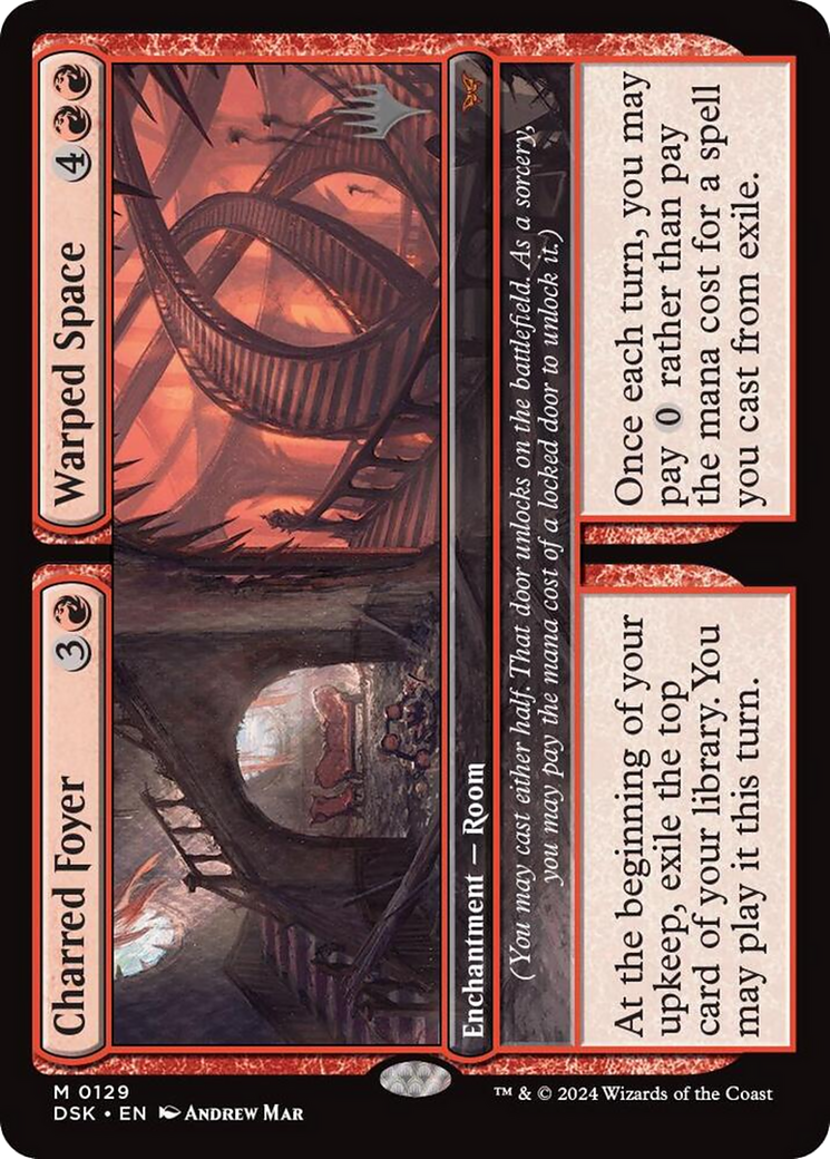 Image of Charred Foyer // Warped Space (Promo Pack) [Duskmourn: House of Horror Promos]