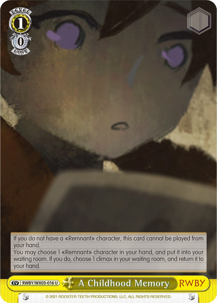 Image of A Childhood Memory (RWBY/WX03-016 U) [RWBY]