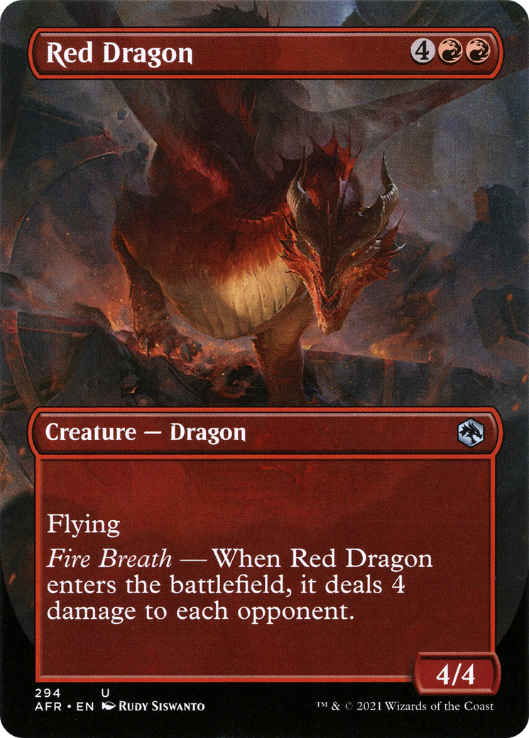 Image of Red Dragon (Borderless Alternate Art) [Dungeons & Dragons: Adventures in the Forgotten Realms]