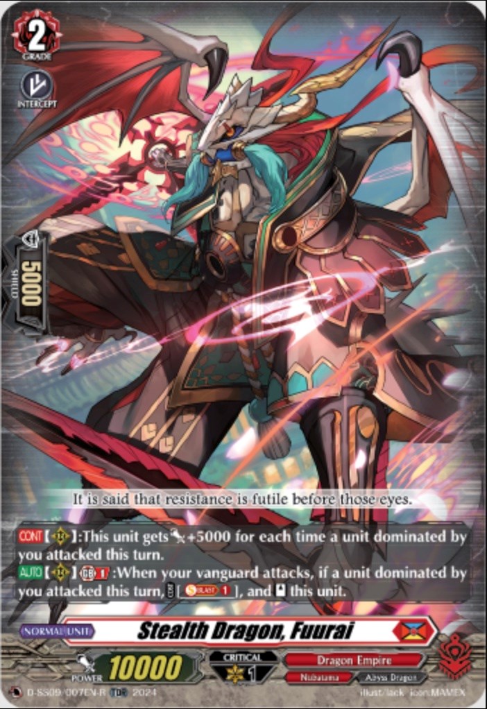 Image of Stealth Dragon, Fuurai (TDR) (D-SS09/007EN-R) [Stride Deckset -Shiranui-]