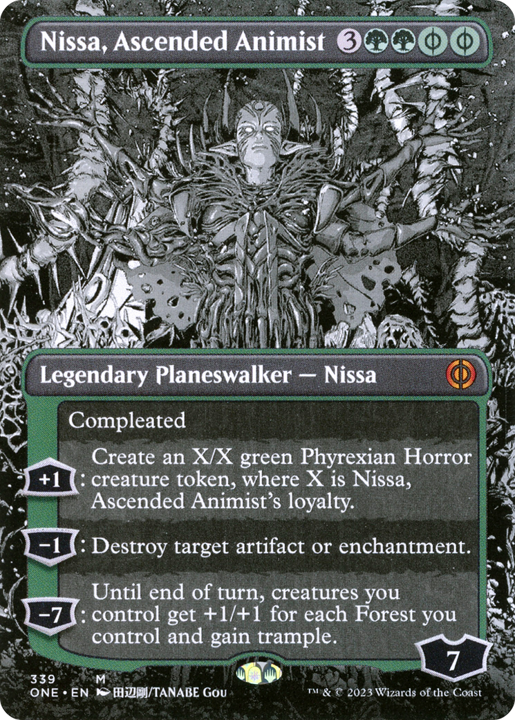 Image of Nissa, Ascended Animist (Borderless Manga) [Phyrexia: All Will Be One]