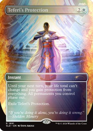 Image of Teferi's Protection (1691) (Rainbow Foil) [Secret Lair: Sheldon's Spellbook]
