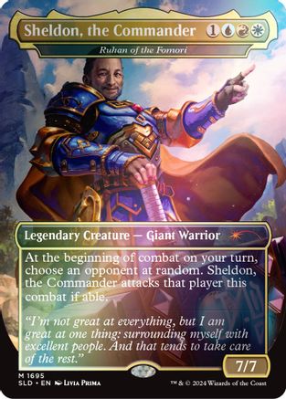 Image of Ruhan of the Fomori - Sheldon, the Commander (Rainbow Foil) [Secret Lair: Sheldon's Spellbook]
