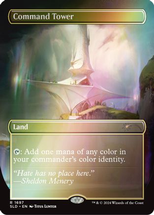 Image of Command Tower (1697) (Rainbow Foil) [Secret Lair: Sheldon's Spellbook]