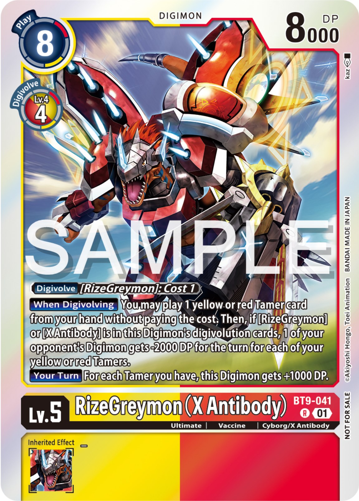 Image of RizeGreymon (X Antibody) [BT9-041] (Event Pack 6) [X Record Promos]