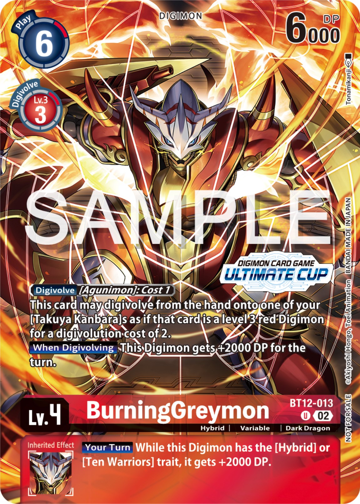Image of BurningGreymon [BT12-013] (Ultimate Cup 2024) [Across Time Promos]