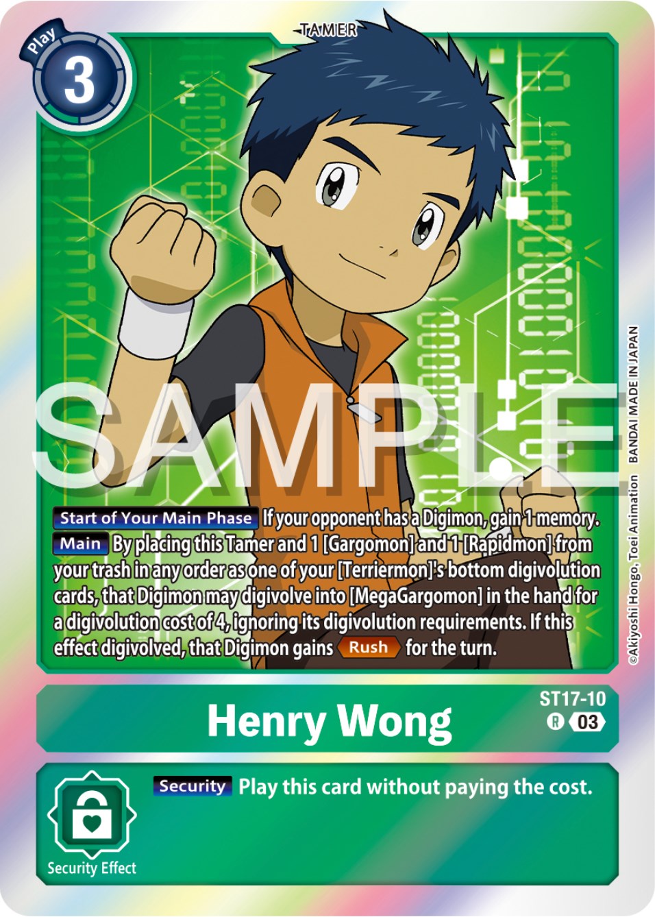 Image of Henry Wong [ST17-10] [Starter Deck: Double Typhoon Advanced Deck Set]
