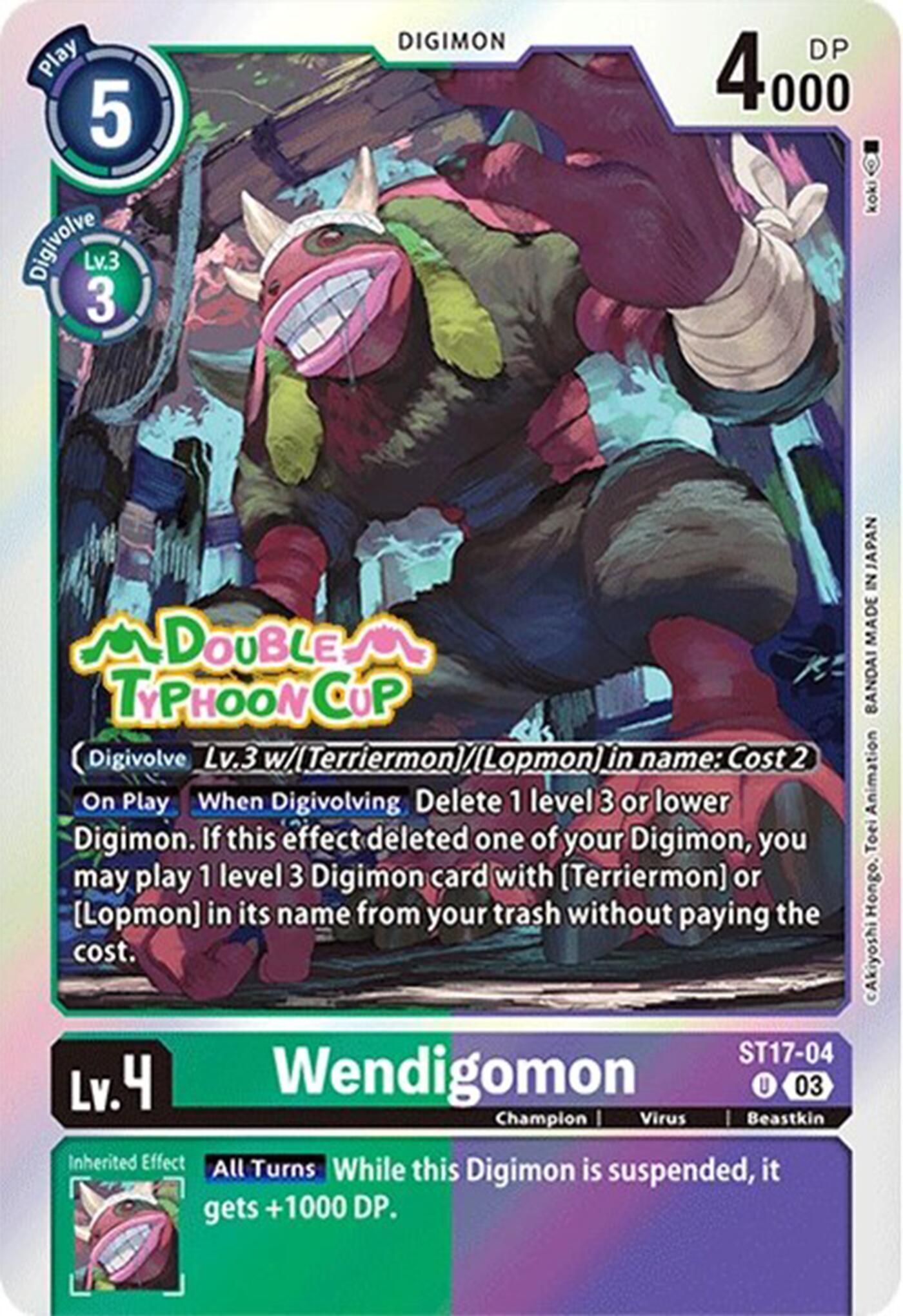 Image of Wendigomon [ST17-04] [Starter Deck: Double Typhoon Advanced Deck Set Pre-Release Cards]