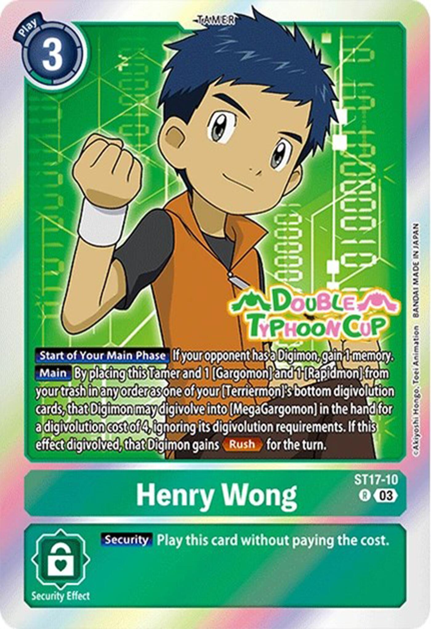 Image of Henry Wong [ST17-10] [Starter Deck: Double Typhoon Advanced Deck Set Pre-Release Cards]