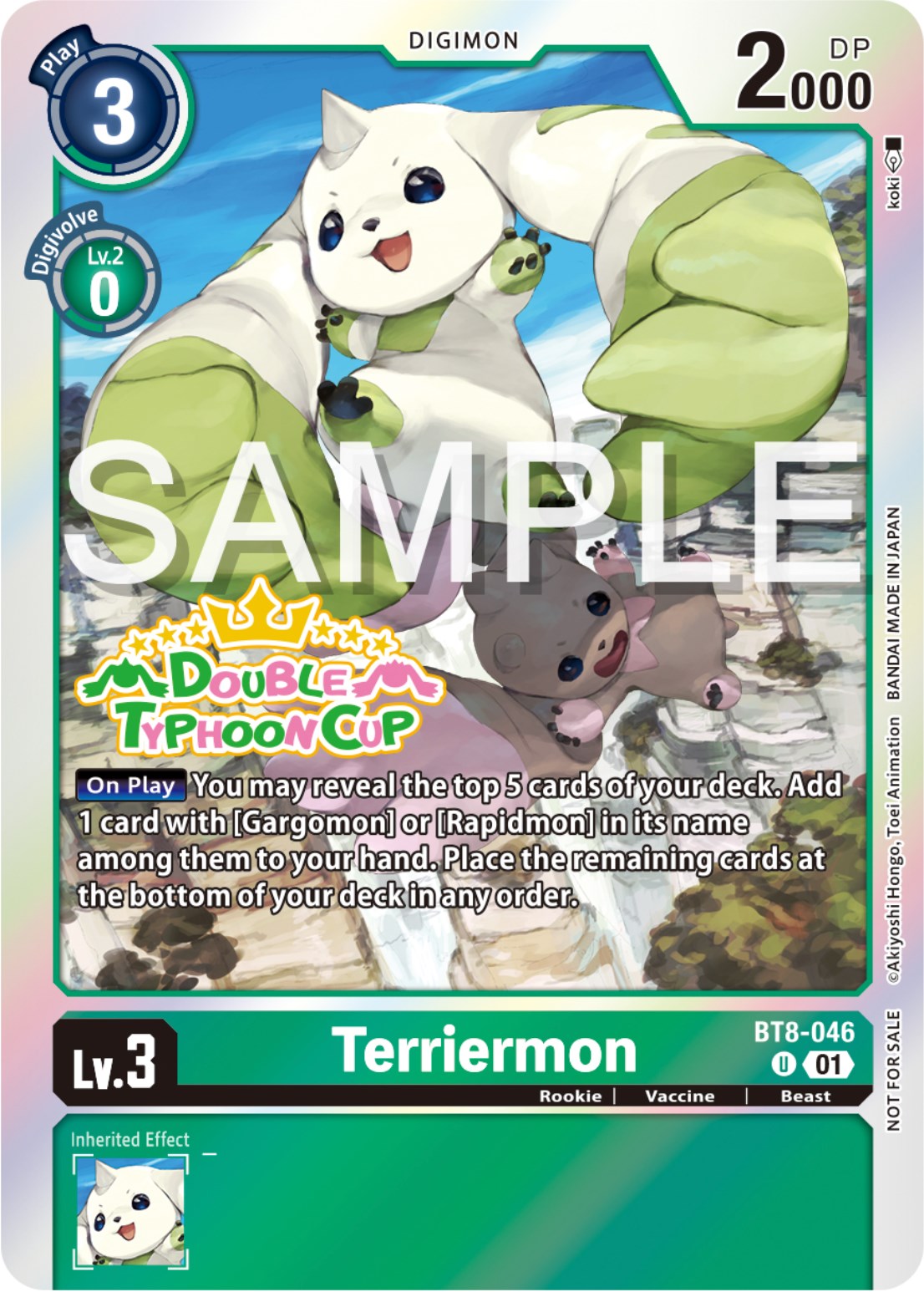 Image of Terriermon [BT8-046] (Double Typhoon Cup Winner) [New Awakening]
