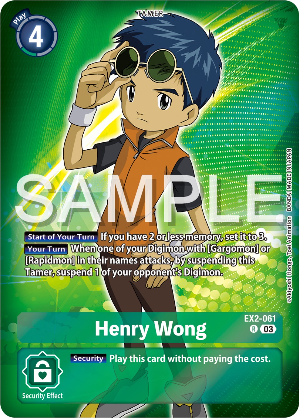 Image of Henry Wong [EX2-061] (Reprint) [Starter Deck: Double Typhoon Advanced Deck Set]