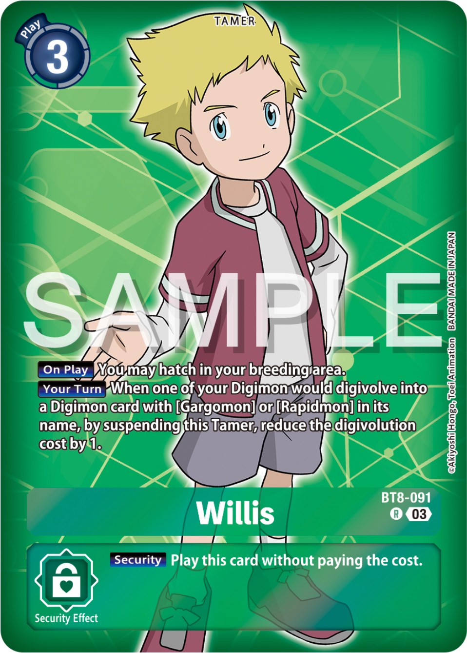 Image of Willis [BT8-091] (Reprint) [Starter Deck: Double Typhoon Advanced Deck Set]