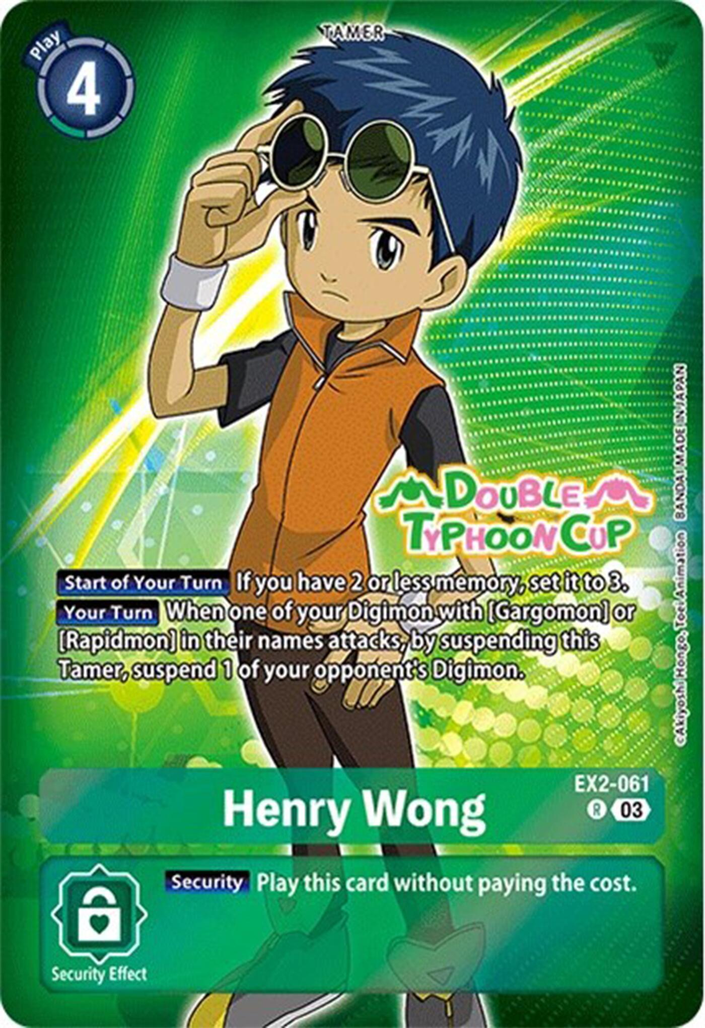 Image of Henry Wong [EX2-061] (Reprint) [Starter Deck: Double Typhoon Advanced Deck Set Pre-Release Cards]