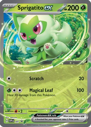 Image of Sprigatito ex (087) [Scarlet & Violet: Black Star Promos]