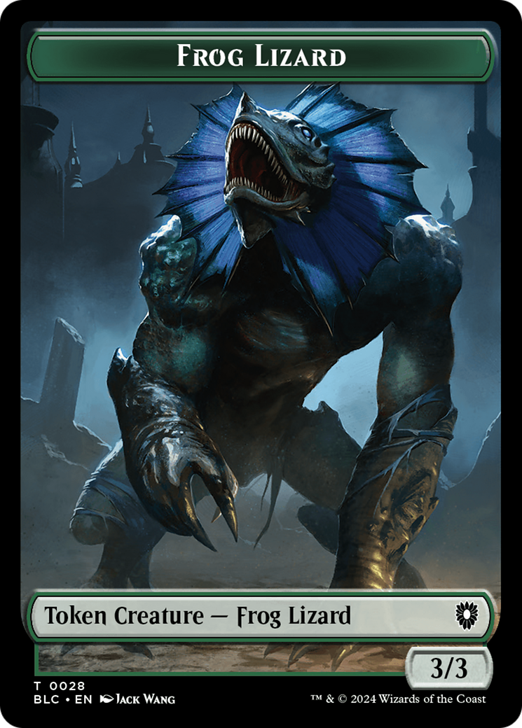 Image of Storm Crow // Frog Lizard Double-Sided Token [Bloomburrow Commander Tokens]