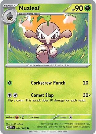 Image of Nuzleaf (004/162) [Scarlet & Violet: Temporal Forces]