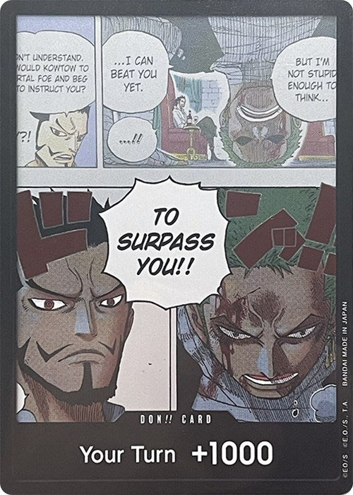Image of DON!! Card (Mihawk & Zoro) (Double Pack Set Vol. 3) [Wings of the Captain]