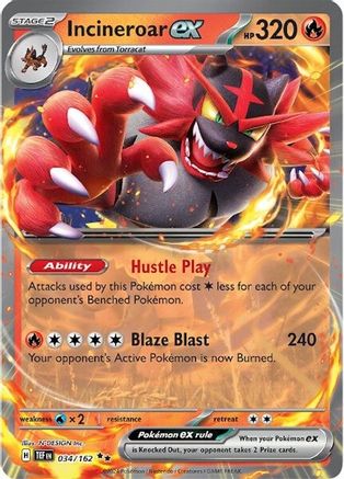Image of Incineroar ex (034/162) [Scarlet & Violet: Temporal Forces]