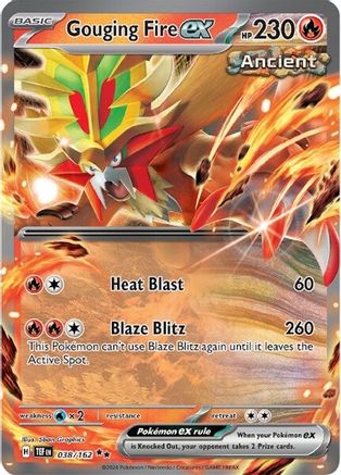 Image of Gouging Fire ex (038/162) [Scarlet & Violet: Temporal Forces]