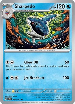 Image of Sharpedo (043/162) [Scarlet & Violet: Temporal Forces]